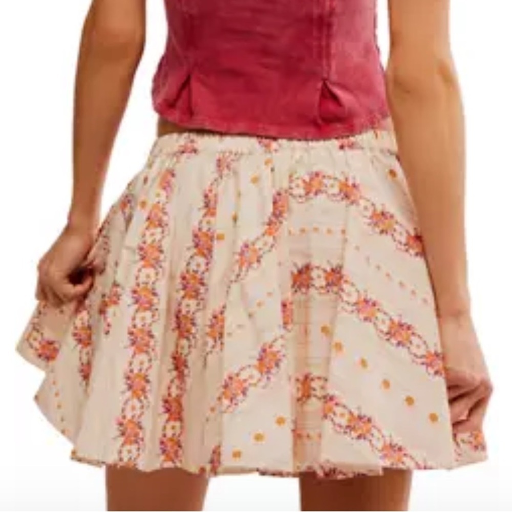 NWT FREE PEOPLE Printed Gaia Skirt Large - Picture 3 of 11